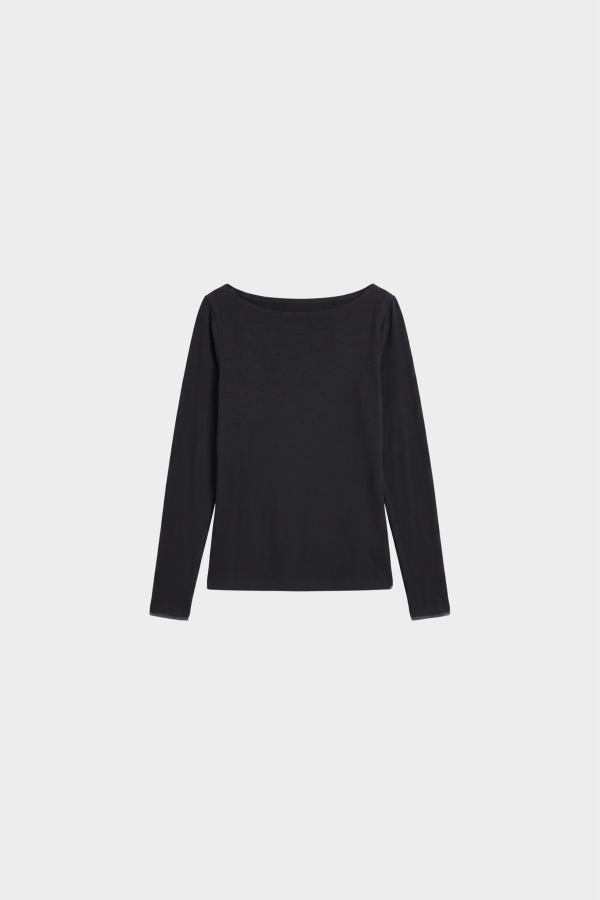Boat Neck Long Sleeve Modal Blouse