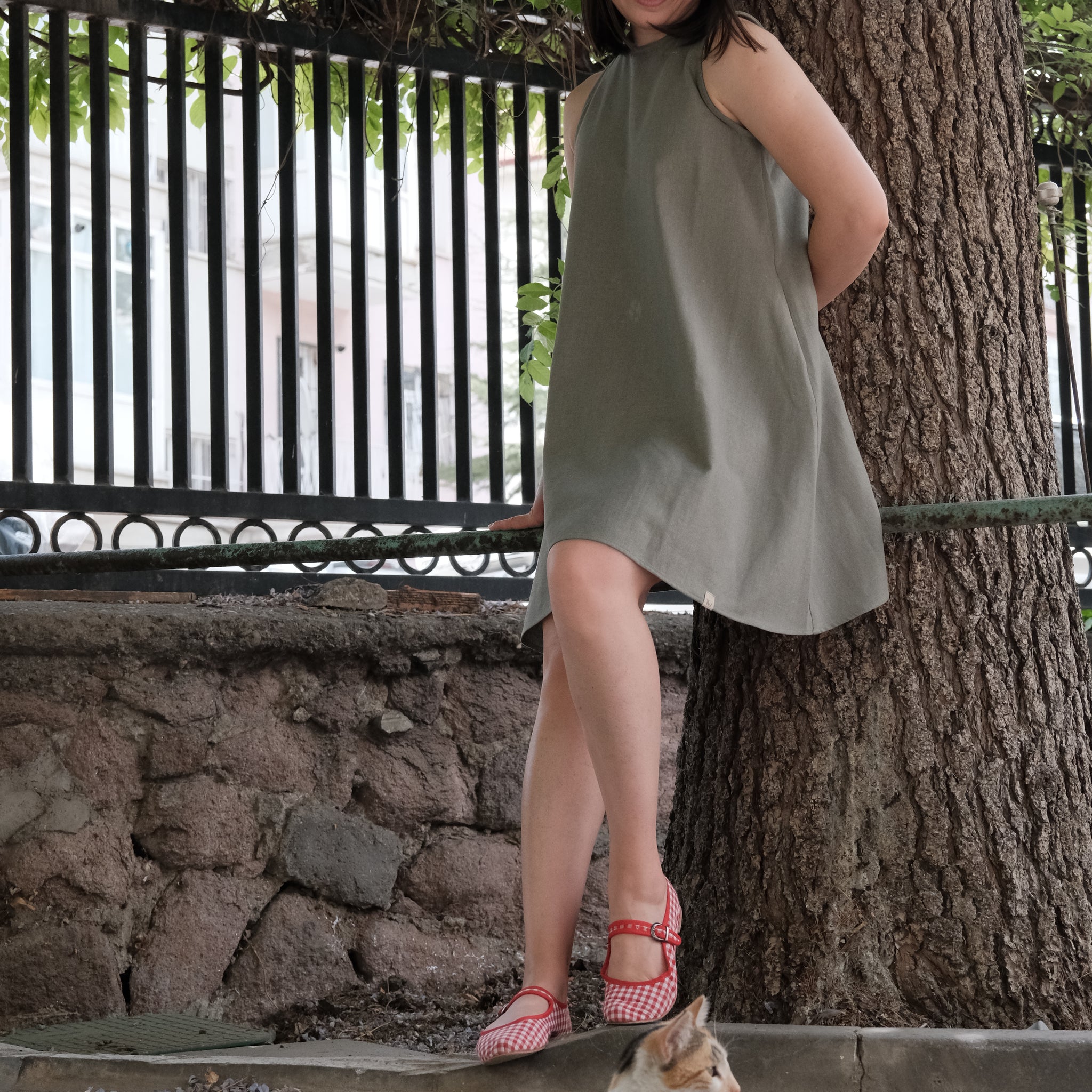 Keten Kısa Elbise