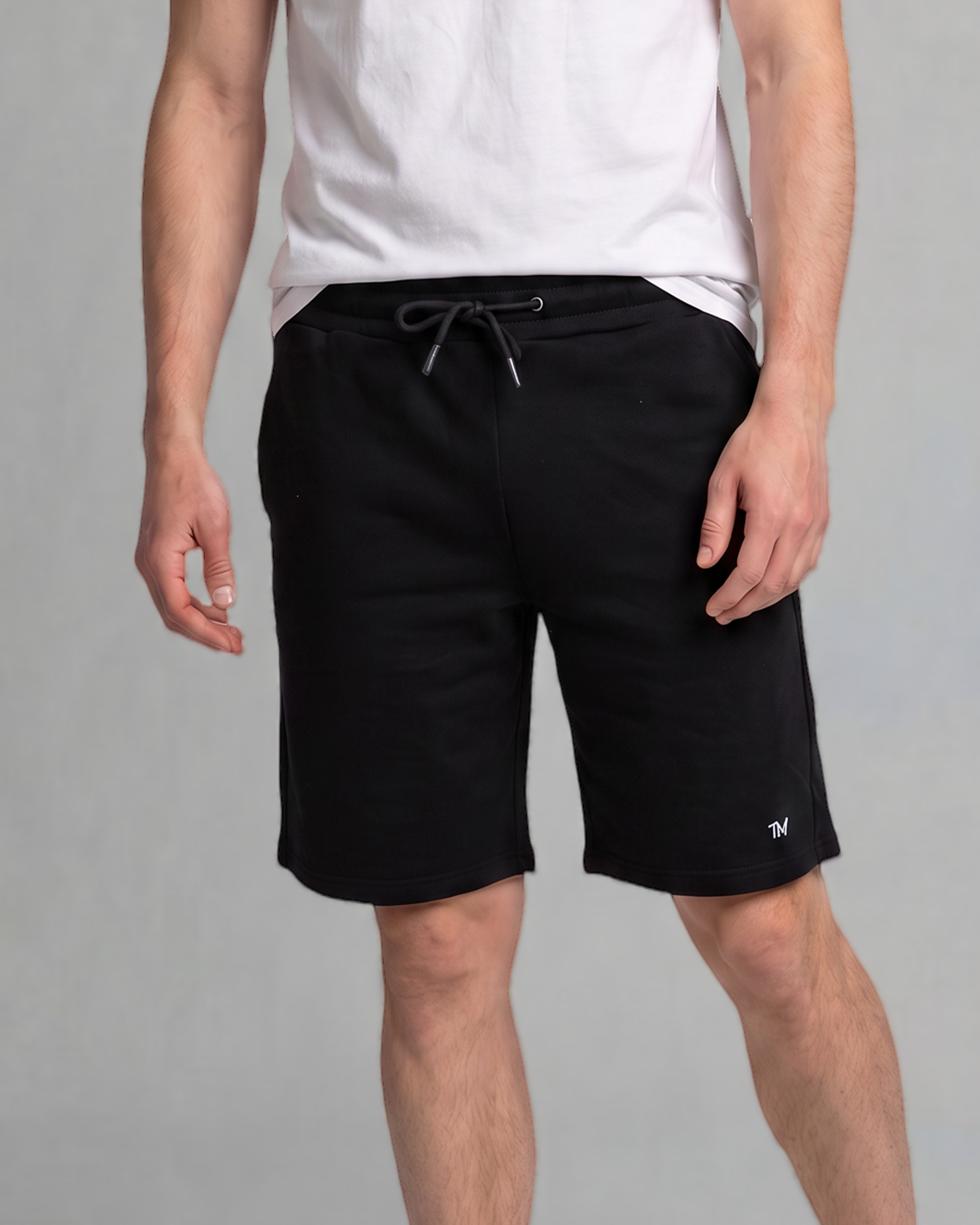 Erkek Basic Şort siyah ThinkWhite