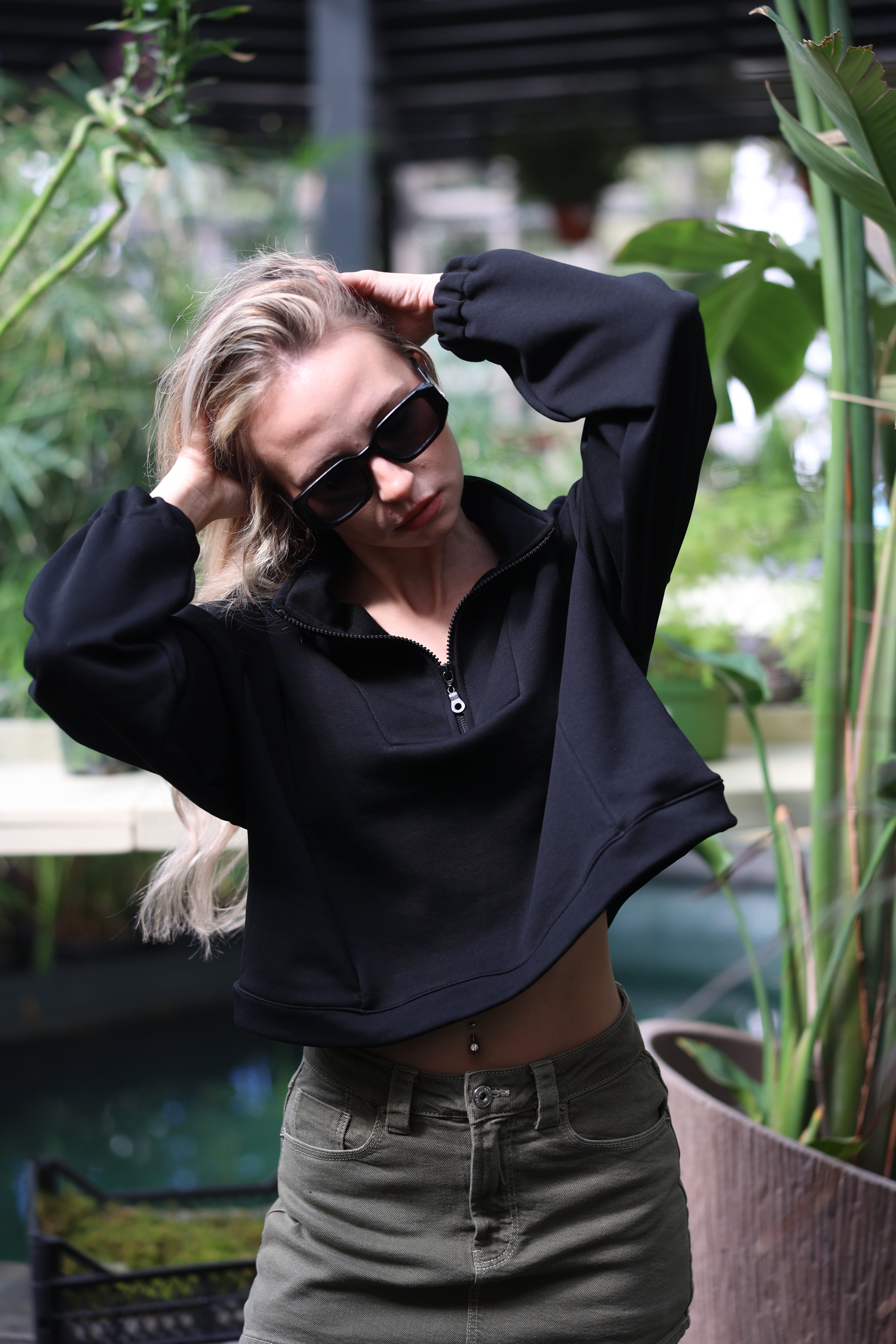 Oversize Crop Sweatshirt